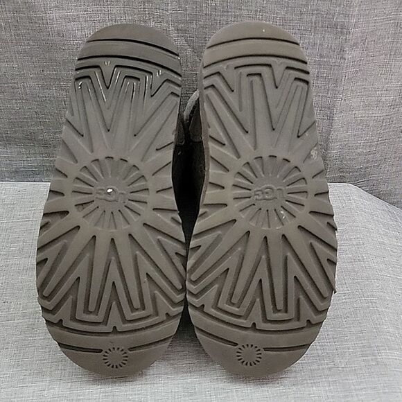UGG Capra Gray Wool knit shearling lined Boots Ribbed - 1012287  women's sz 5 - Picture 10 of 10